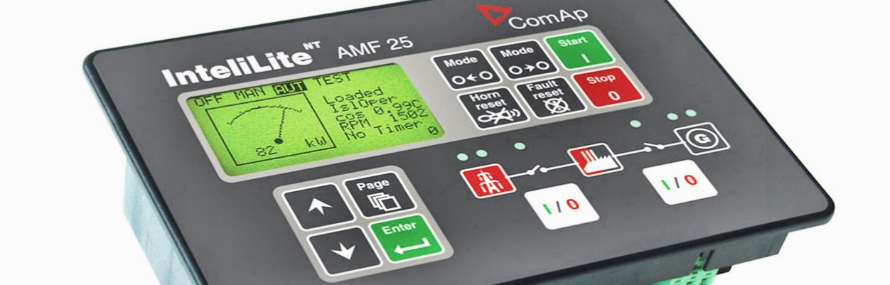Контроллер ComAp IntelLite AMF25, входящий в состав панели управления дизель-генератором ЭТРО